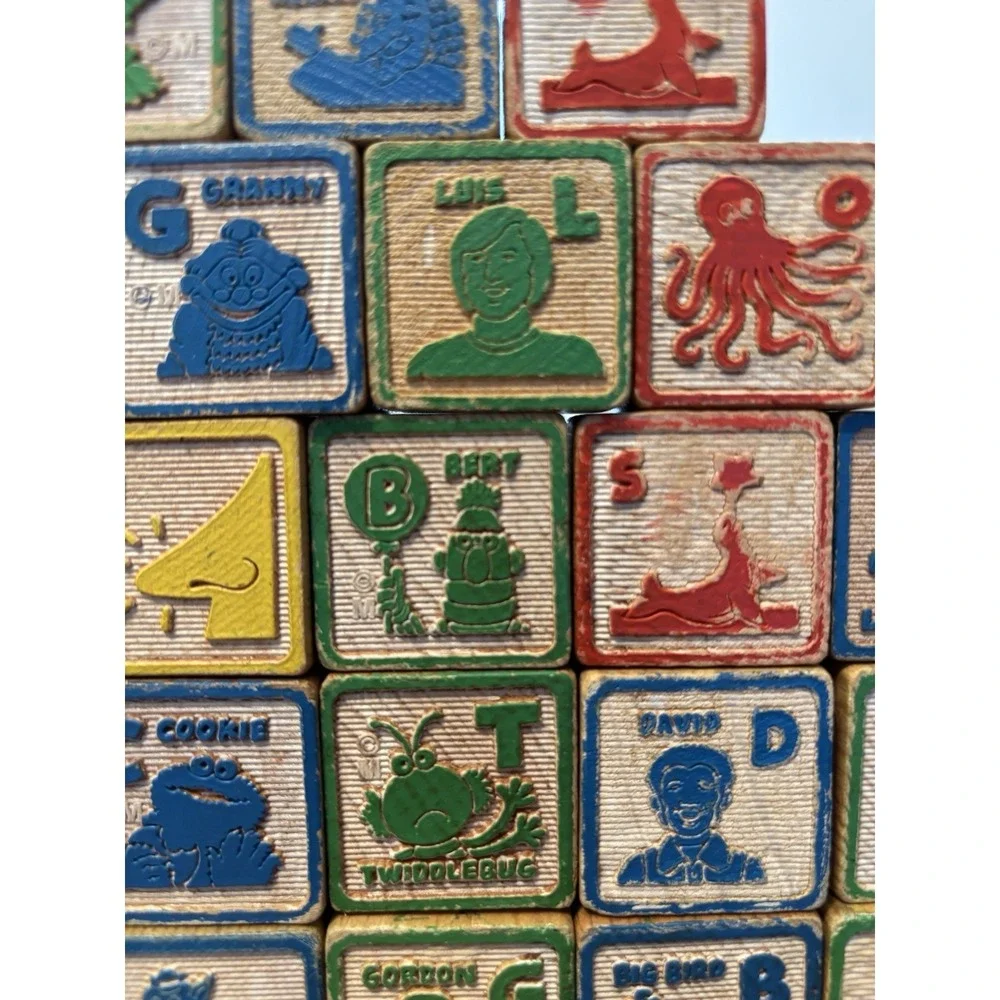 Vintage Disney Wooden Blocks,lot of 51